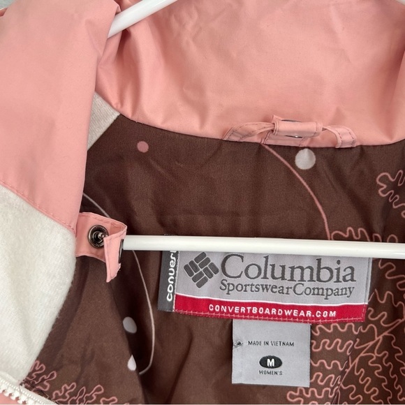 COLUMBIA CONVERTS Sportwear White Pink Zip Up Jacket Women's Size M Waterproof - Picture 12 of 16